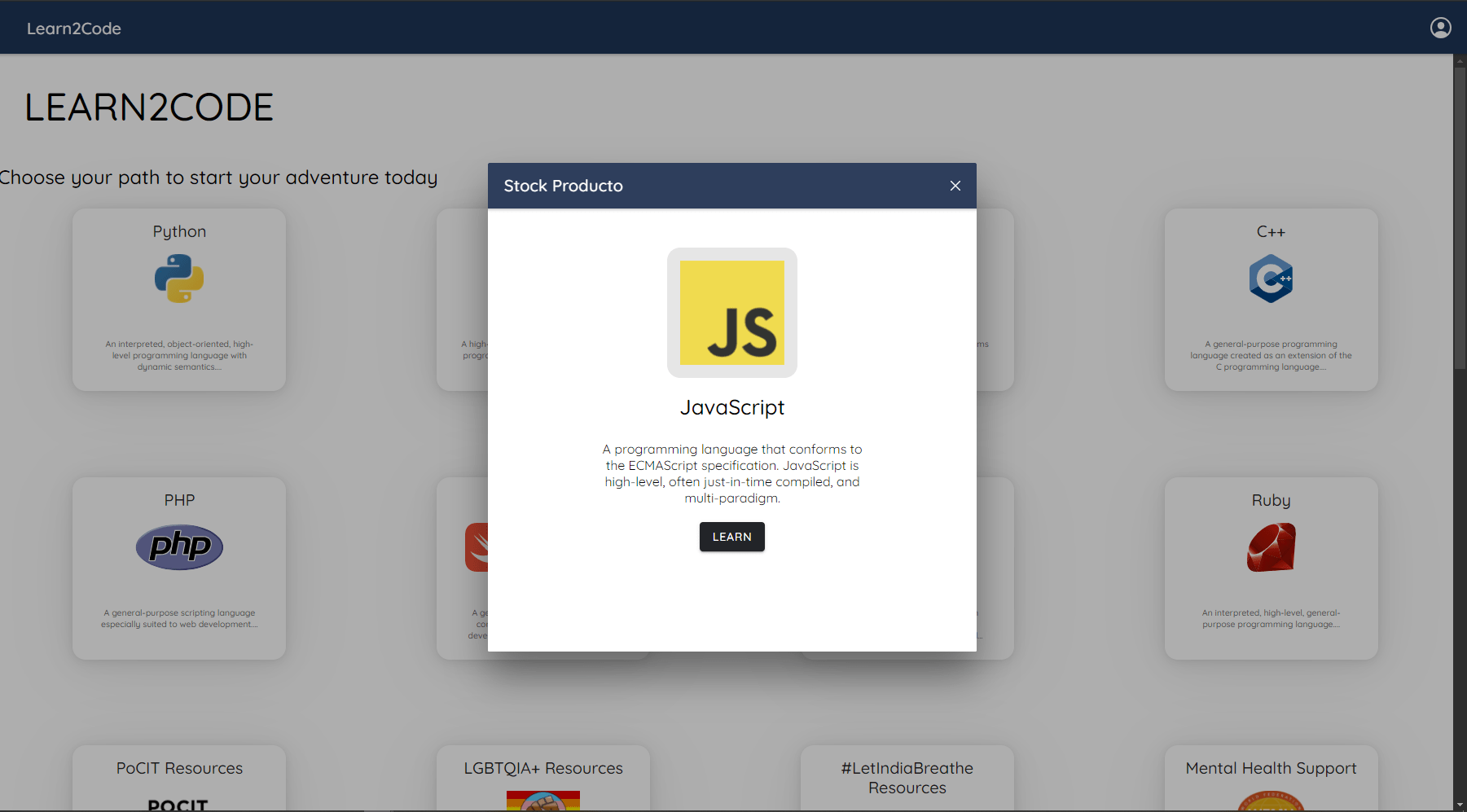 Learn 2 Code Project