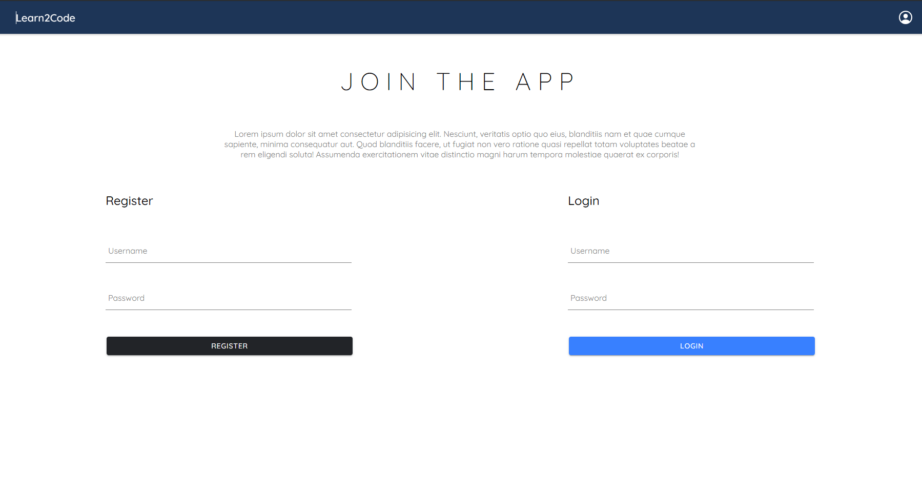 Learn 2 Code platform screenshot - code editor