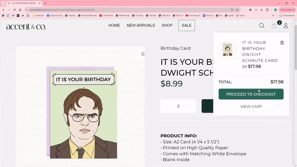 Over The Luna checkout process gif