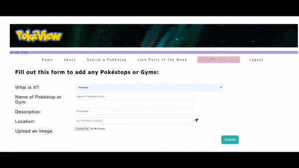 Arceeus app showing team builder